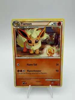 Pokemon Flareon Undaunted Uncommon Regular Stage 1 90HP #26/90 English 2010 NM - Image 1