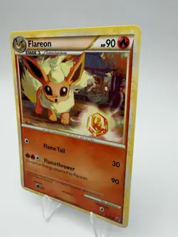 Pokemon Flareon Undaunted Uncommon Regular Stage 1 90HP #26/90 English 2010 NM - Image 2