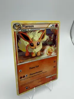 Pokemon Flareon Undaunted Uncommon Regular Stage 1 90HP #26/90 English 2010 NM - Image 3