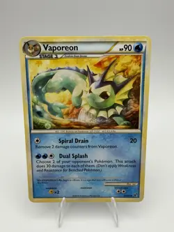 Pokemon Vaporeon Undaunted Uncommon Regular Stage 1 90HP #41/90 English 2010 - Image 1