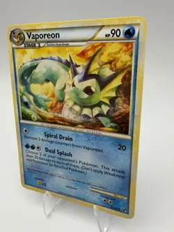 Pokemon Vaporeon Undaunted Uncommon Regular Stage 1 90HP #41/90 English 2010 - Image 2
