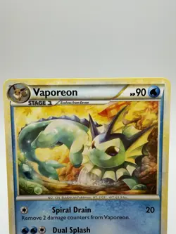 Pokemon Vaporeon Undaunted Uncommon Regular Stage 1 90HP #41/90 English 2010 - Image 4