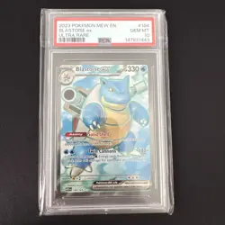 Blastoise ex 184/165 Pokemon Scarlet & Violet 151 Ultra Rare PSA 10 - Image 1