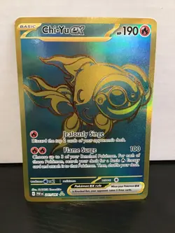 Chi-Yu ex Hyper Rare Pokemon Paldean Fates 241/091 Holo Gold - Image 1