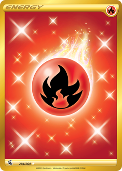 FIRE ENERGY 284/264 SECRET RARE FUSION STRIKE POKEMON - Image 1