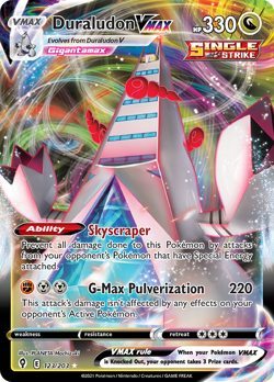 DURALUDON VMAX 123/203 HOLO RARE VMAX EVOLVING SKIES POKEMON NEAR MINT - Image 1