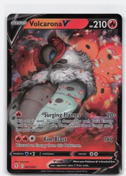 VOLCARONA V 021/203 HOLO RARE V EVOLVING SKIES POKEMON NEAR MINT - Image 2