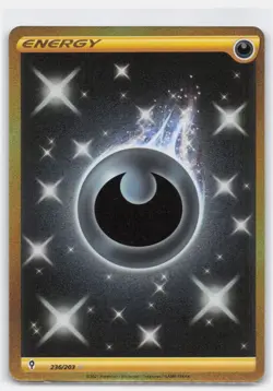 DARKNESS ENERGY 236/203 SECRET RARE EVOLVING SKIES POKEMON NEAR MINT - Image 2