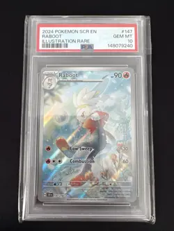 Raboot 147 Pokemon Stellar Crown Illustration Rare PSA 10 - Image 1