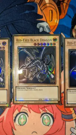 YuGiOh! | PLAYSET 3x Red-Eyes Black Dragon | MAGO-EN003 Gold Rares 1st Ed. | NM - Image 2