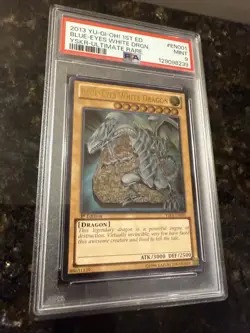 Yu-Gi-Oh! Blue-Eyes White Dragon 1st Edition Ultimate Rare YSKR-EN001 PSA 9 - Image 2