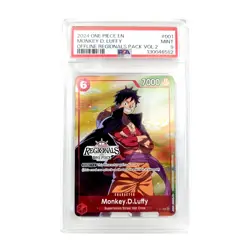 One Piece Monkey D Luffy Offline Regional 2024 Vol. 2 Participant P-001 PSA 9 - Image 1