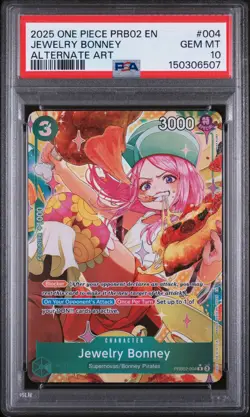 2025 One Piece Prb02 #004 Jewelry Bonney Alternate Art PSA 10 - Image 1