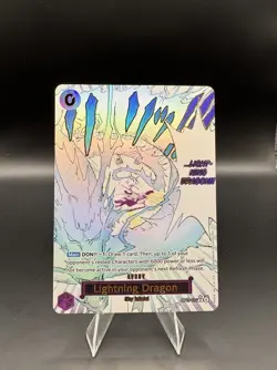 Lightning Dragon (Alternate Art) OP15-077 Adventure on Kami's Island Foil - Image 1