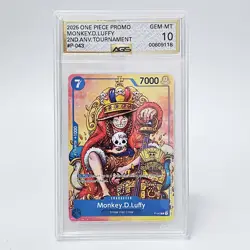 One Piece Monkey D. Luffy 2nd Anniversary Tournament Promo P-043 AGS 10 - Image 1