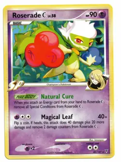 Pokemon Card: Roserade C 40/147 Platinum Supreme Victors Set Rare! - Image 1