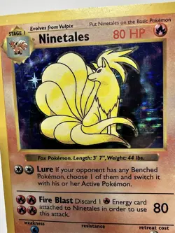 Pokemon TCG Ninetales Base Set *black flames* - Image 2