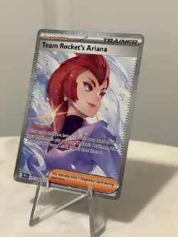 Team Rocket’s Ariana 237/182 Special Illustration Rare Pokemon TCG NM - Image 3