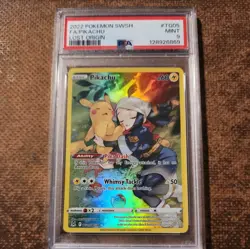 2022 POKEMON SWORD & SHIELD LOST ORIGIN #TG05 FULL ART/PIKACHU PSA 9 - Image 1