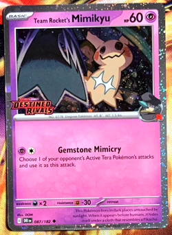 Pokemon Destined Rivals Team Rocket Mimikyu Stamped Promo 87 /182 - Image 1