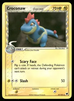 ✰ CROCONAW Δ 27/101 UNCOMMON DRAGON FRONTIERS POKEMON ✰ HP - Image 2