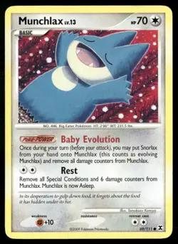 ✰ MUNCHLAX 69/111 COMMON RISING RIVALS POKEMON ✰ DMG - Image 2