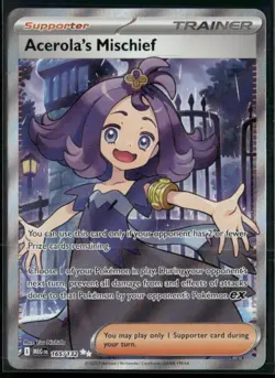 ✰ ACEROLA'S MISCHIEF 165/132 ULTRA RARE MEGA EVOLUTION POKEMON ✰ NM/M - Image 2