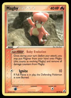 ✰ MAGBY 58/92 COMMON LEGEND MAKER POKEMON ✰ HP - Image 2