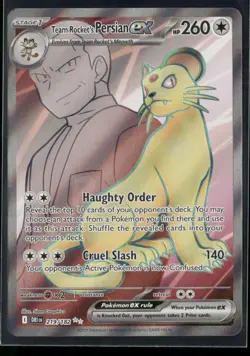 ✰ TEAM ROCKET'S PERSIAN EX 219/182 ULTRA RARE DESTINED RIVALS POKEMON ✰ NM/M - Image 2