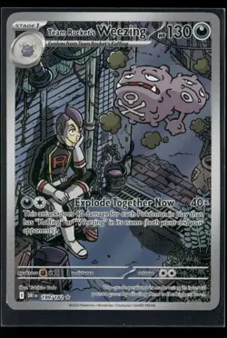 ✰ TEAM ROCKET'S WEEZING 199/182 ILLUSTRATION RARE DESTINED RIVALS POKEMON ✰ NM/M - Image 2
