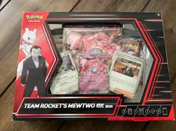 Pokemon TCG Team Rocket's Mewtwo ex Box 2024 Sealed 4 Packs Destined Rivals - Image 1