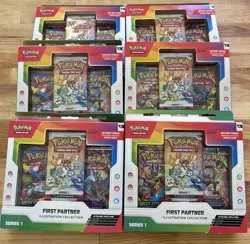 Lot of 6 Pokemon TCG First Partner Illustration Collection Series 1 New Sealed - Image 1