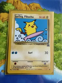 Pokemon Surfing Pikachu 28/53 Wotc Black Star Promo ⭐ English 2001 Near Mint NM - Image 2