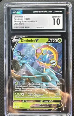 Pokemon TCG Dhelmise V Pokemon 2021 Shining Fates – #009/072 Ultra Rare - Image 1