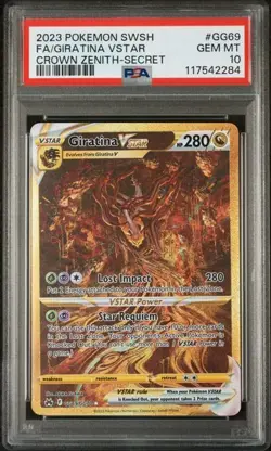 POKEMON 2023 Crown Zenith Secret Rare GIRATINA Vstar #GG69 PSA 10 - Image 1