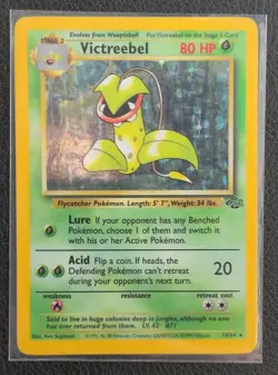 Pokemon TCG Victreebel Jungle 14/64 Holo Rare Unlimited 80 HP Wizards LP/NM - Image 1