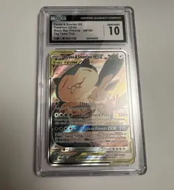 Pokemon Eevee & Snorlax GX Tag Team Tins Alt Art Promo SM169 CGC 10 Gem Mint - Image 1