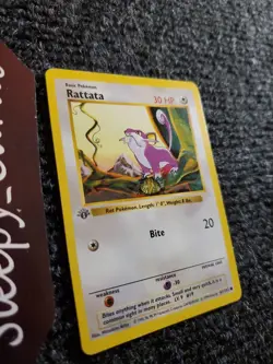 Rattata 61/102 Base Set 1st Edition WOTC NM Pokemon Shadowless - Image 3