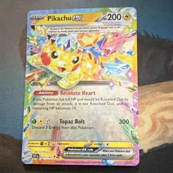 Pokemon TCG Pikachu ex 057/191 Sv08 Surging Sparks Double Rare - Image 1