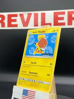 Pokemon SM Black Star Promos Ash's Pikachu #SM114 2017 - NM - Image 3