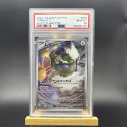 PSA 10 TORNADUS BLACK STAR PROMO #210 WHITE FLARE ETB PROMO 2025 POKEMON SVP EN - Image 1