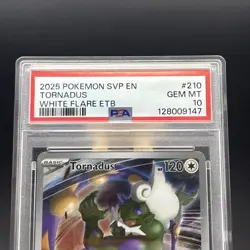PSA 10 TORNADUS BLACK STAR PROMO #210 WHITE FLARE ETB PROMO 2025 POKEMON SVP EN - Image 2