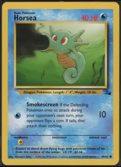Horsea 49/62 Common Fossil Pokemon Near Mint - Image 1