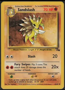 Sandslash 41/62 Uncommon Fossil Pokemon Near Mint - Image 1