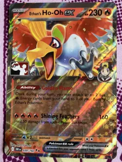 Pokemon TCG Ethan's Ho-oh EX 039/182 Destined Rivals Prize Pack Series 8 Stamp - Image 2