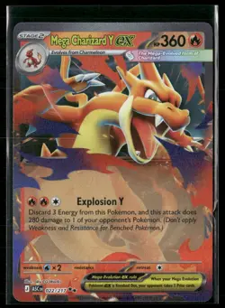 Mega Charizard Y ex 022/217 Double Rare ME: Ascended Heroes Pokemon Near Mint - Image 1