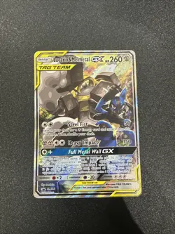 Pokemon TCG Lucario and Melmetal Tag Team GX Black Star Promo Card SM192 - Image 1