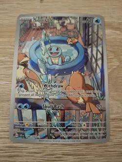 Pokemon TCG Squirtle Holo Illustration Rare 148/142 Sv07: Stellar Crown Card - Image 1