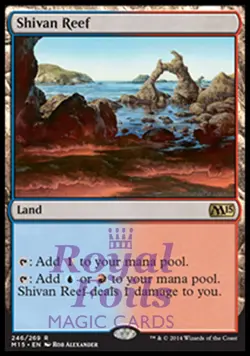 Shivan Reef 1x FOIL MTG M15 Core Set Rare MINT blue red land - Image 1