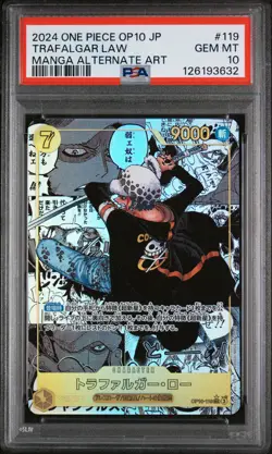 PSA 10 - Trafalgar Law - OP10 119 SEC Manga Rare - Japanese - One Piece Card - Image 1